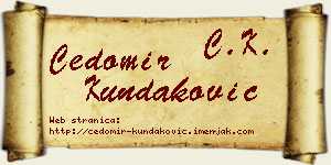 Čedomir Kundaković vizit kartica